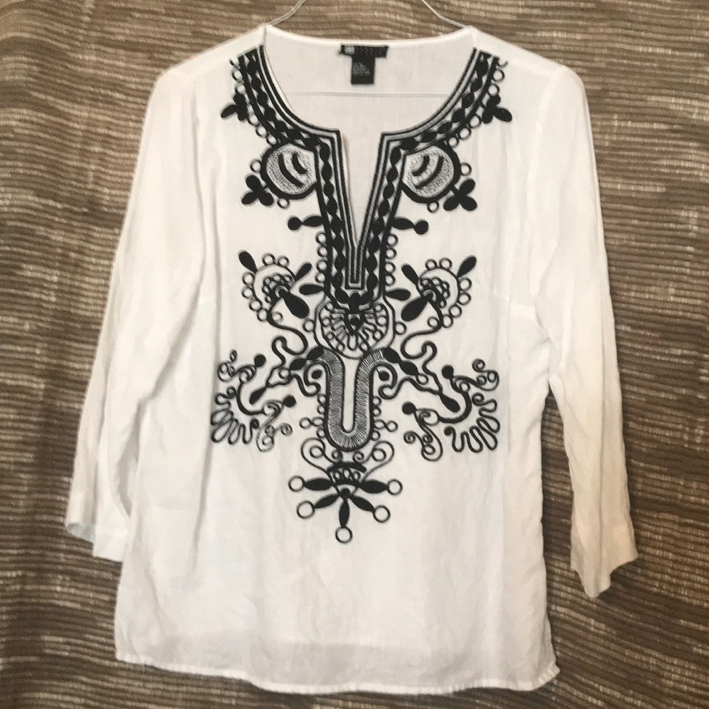 Linen tunic style top